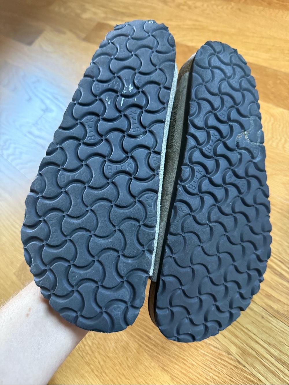 Birkenstock Suede Arizona Sandals in Taupe - Picture 7 of 9